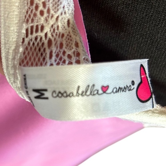 Cosabella Amore Pink Lace Trimmed Chemise Sleeveless Nightgown M Medium - Picture 4 of 4